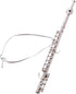 Silver Flute Christmas Tree Ornament, Musical Instrument Decoration for Music Band