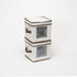 Household Essentials China Plate Storage Box, Holds 12 Dessert Plates or Bowls, Windowed Panel, Sturdy Frame,