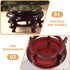 YARNOW Wooden Plant Stand, Rustic Flower Pot Base Holder Stool, Oriental Style Plant Saucer for Vase Display