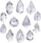 H&D Clear Jewelry Crystals Pendants Chandelier Lamp Lighting Drops Prisms Hanging Glass