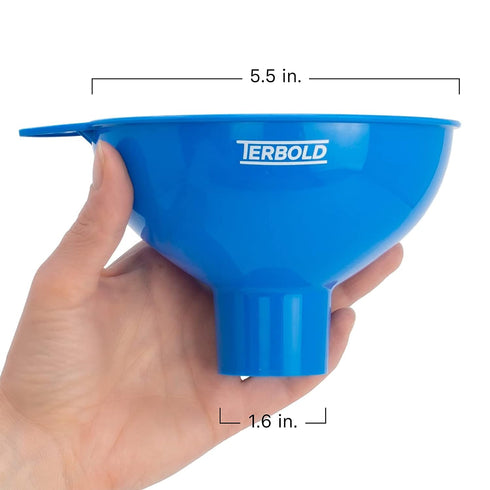 3pc Wide Mouth Canning Funnels - Large Spout Quick Fill Food Grade Plastic Funnels for Bottles and Mason Jars (Blue,