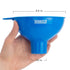 3pc Wide Mouth Canning Funnels - Large Spout Quick Fill Food Grade Plastic Funnels for Bottles and Mason Jars (Blue,