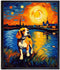 Bestbuddy Pet 11X14 Unframed Starry Night Van Gogh Inspired Beagle Dog Oil Painting Art Print Wall Decor AP126