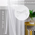 Hiasan Sheer Curtains for Bedroom, Light Filtering Voile Drapes with Tiebacks, Grommet Window Curtains, Off White, 2