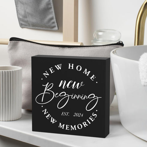 Great Housewarming Gifts, New Home Gift Ideas, Rustic Home Decor Accessories Wooden Box 5.1 x 5.1 Inches