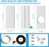 Portable Air Conditioner Window Kit with Coupler Adjustable Window Seal for AC Unit, Sliding AC Vent Kit for Exhaust Hose, Universal for Ducting with 5.9 Inches Diameter