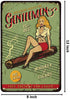 AOYEGO Pin Up Tin Sign, Vintage Metal Sign for Cafes Bars Pubs, Exclusive Party for Gentlemen, 8x12 Inch