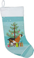 BB9250CS Anglo-Nubian Goat Christmas Stocking by Caroline's Treasures, Teal Fireplace Hanging Stocking for Holiday Decor