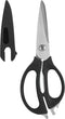 Farberware 4 in 1 Multipurpose Kitchen Scissors, Stainless Steel with Blade Cover, Black