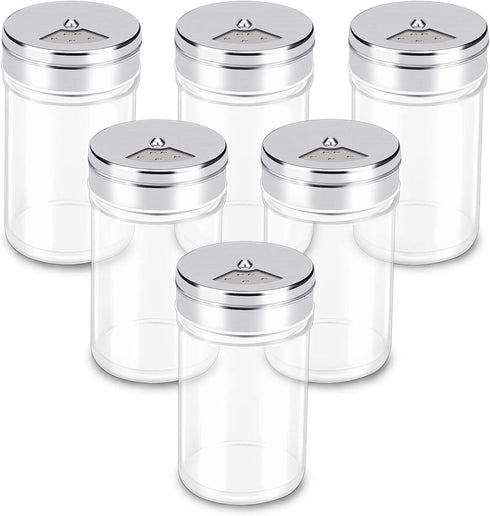 Segarty Spice Jars, 6 Pack 3 oz Glass Bottles with Shaker Lids for Spices
