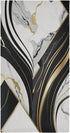 KENADVI Set 2 14"x28" Black and White Hand Towels for Bathroom of Soft Absorbent Marble Gold Texture Stone Abstract