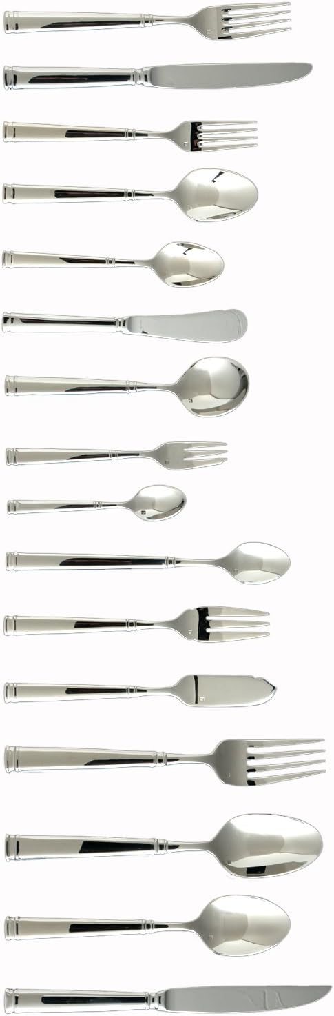 Fortessa Bistro 18/10 Stainless Steel Flatware Serving Spoon, 8.9-Inch, Silver