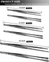 JETKONG 4 Pcs Professional Stainless Steel Kitchen Tweezers Set, Black Food Tweezer Tongs for Cooking and BBQ