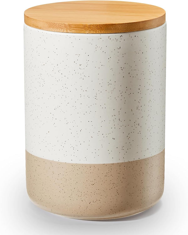Yangbaga Canister Sets for Kitchen Counter, 80 OZ Large Ceramic Food Storage Jars with Airtight Lids
