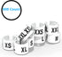 Discount Sizing White Hanger 800 Size Clips XXS-XXXL - Garment Markers for Retail Closet Organization