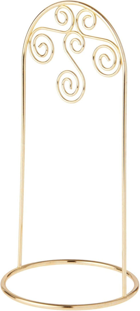 Bard's Arched Gold-toned Ornament Stand, Small Scroll, 8" H x 3.75" W x 3.75" D, Pack of 3