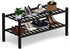 Haddockway 2 Tier Bamboo Shoe Rack Storage Organizer, Multifunctional Free Standing Stackable