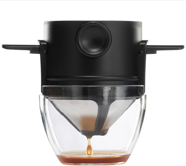 Pour Over Coffee Dripper, Reusable Stainless Steel Filters, Mini Collapsible Single Serve Coffee Maker for Home,