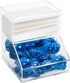 Laundry Pod Holder & Dryer Sheet Dispenser, 2 Compartment Acrylic Container with Lids for Laundry Room Organization