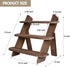 Wooden Display Riser, 3 Tier Organizer Showcase for Tabletop Shows, Farmhouse Cupcake Stands, Walnut Rustic Risers