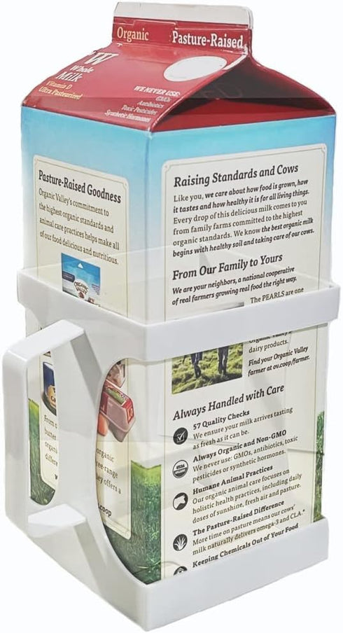 HandiHandle Half Gallon Milk, Juice, or Beverage Carton Holder | Lightweight and