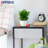 OFFIDIX Small Artificial Eucalyptus Plants with White Square Vase, Fake Plants for Home and Office Desktop Decor