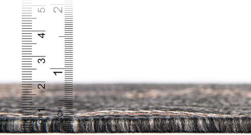 Unique Loom Outdoor Traditional Collection Area Rug - Antique (2' x 3' 1" Rectangle Charcoal Gray/Natural) by Unique Loom