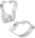 Ann Clark Sweet Smile/Dentist Cookie Cutters 2-Pc. Set Made in the USA - Mouth and Tooth