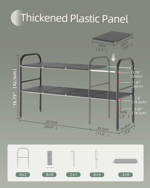2 8 NETEL Under Sink Organizers and Storage, Tier Expandable Under Cabinet Organizer Shelf with Removable