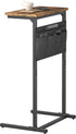 C Shaped End Table, Side Table for Sofa, Small TV Tray, Couch