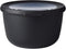 Rosti Mepal Cirqula Multi Food Storage and Serving Bowl with Lid - Tall 1 Quart, Black