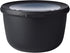 Rosti Mepal Cirqula Multi Food Storage and Serving Bowl with Lid - Tall 1 Quart, Black