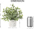 Hollyone Mini Artificial Potted Plants - Fake Plants in Marble Pots, 1Pcs Plastic Eucalyptus Greenery Faux Plants for