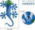 YEAHOME 6 Pack Metal Geckos Inspirational Wall Art, Mexican Outdoor Wall Decor with Shaking Head, Lizard Wall Sculptures & Statues for Farmhouse, Porch, Patio, Lawn, Fence