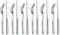 Steak Knives Set, 12 Piece Premium Stainless Steel, 6 Dinner Forks & 6 Knives, Mirror Polish, Dishwasher Safe