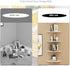 SISHHOME 8 Inch Set 3,Wall 90 White Corner Floating Shelf of Degree Corner Storage Shelf for Kitchen Room/Living