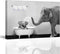 Piy Painting Elephant Bathroom Decor Wall Art, Funny Canvas Prints of Mother