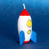 Spaceman Birthday Candle - Outer Space Theme Rocket Candle for Birthday Party