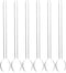 DOITOOL 6Pcs Clear Glass Espresso Spoons, 5.58 Inch Teaspoons for Coffee Mixing at Home Bar Party