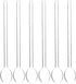 DOITOOL 6Pcs Clear Glass Espresso Spoons, 5.58 Inch Teaspoons for Coffee Mixing at Home Bar Party