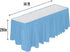 DecorRack Light Blue Table Skirt, 29 in x 14 ft, BPA Free, Disposable & Reusable Rectangular Tablecloth Skirt (1 Pack)