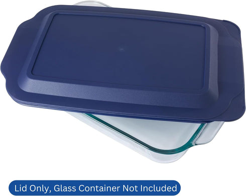 Replacement Lid Cover for Pyrex 3 QT Glass Baking Dish Caserole Container 233-PC (Navy), 2-Pack