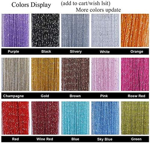 Home Decor Sequin Curtain for Doorway, 39x79 inch Hanging String Curtains, Sheer Decorative Crystal