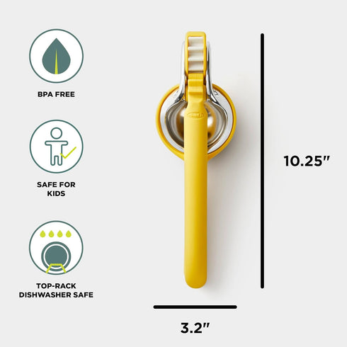 Chef'n FreshForce Lemon Squeezer Citrus Juicer, Manual Hand Press with Dual-Gear Power for Maximum Juice Extraction