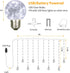200 YOLIGHT Wishing Ball Curtain Lights LED Window Curtain String Lights with Remote, USB Battery Powered Twinkle Globe