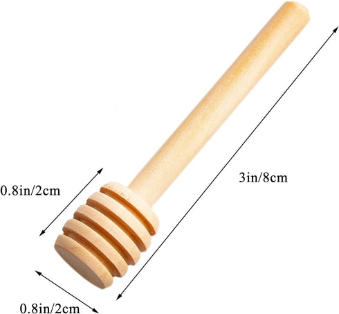 50 3 Inch Pcs Honey Dipper Stick, Mini Honey Dipper, Wooden Honey Dippers Stick, Honey Stirrer Honey Wand for Honey
