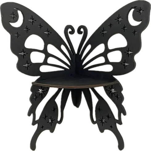 TANG SONG Butterfly Moon Star Bohemian Style Wooden Corner Shelf Decorative Shelf