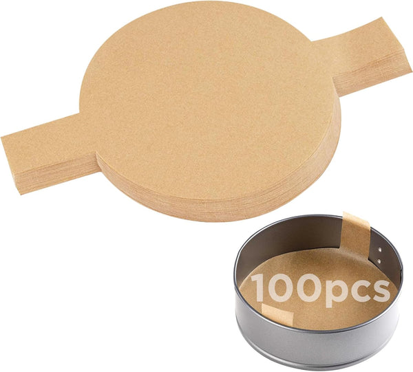 GeeRic 100 Pcs Baking Parchment Paper, 9 inch Round Cake Pan Liner