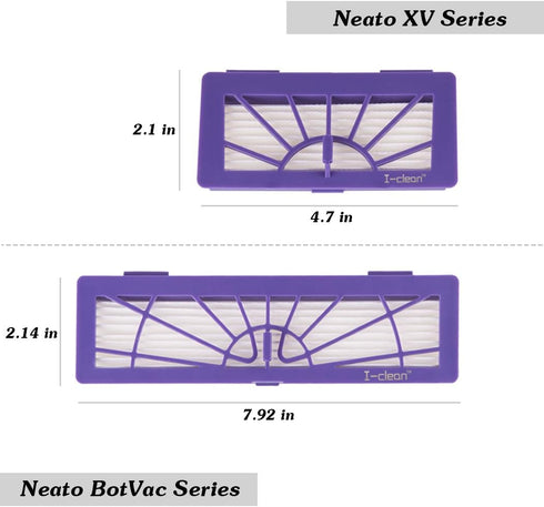 I-clean 16-pack Filters Accessories for all Neato Botvac Robotics 70e 75 80, D Series D75 D80 D85, Connected D3 D5 Vacuum Cleaner Replacement Parts