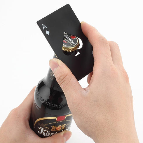 6 Pack Bottle Opener, Stainless Steel, Credit Card Size, Casino Bottle Opener